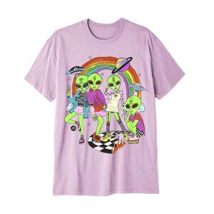 Teen Hearts discountinued trippy psychedellic bratz aliens rainbow colorful tee